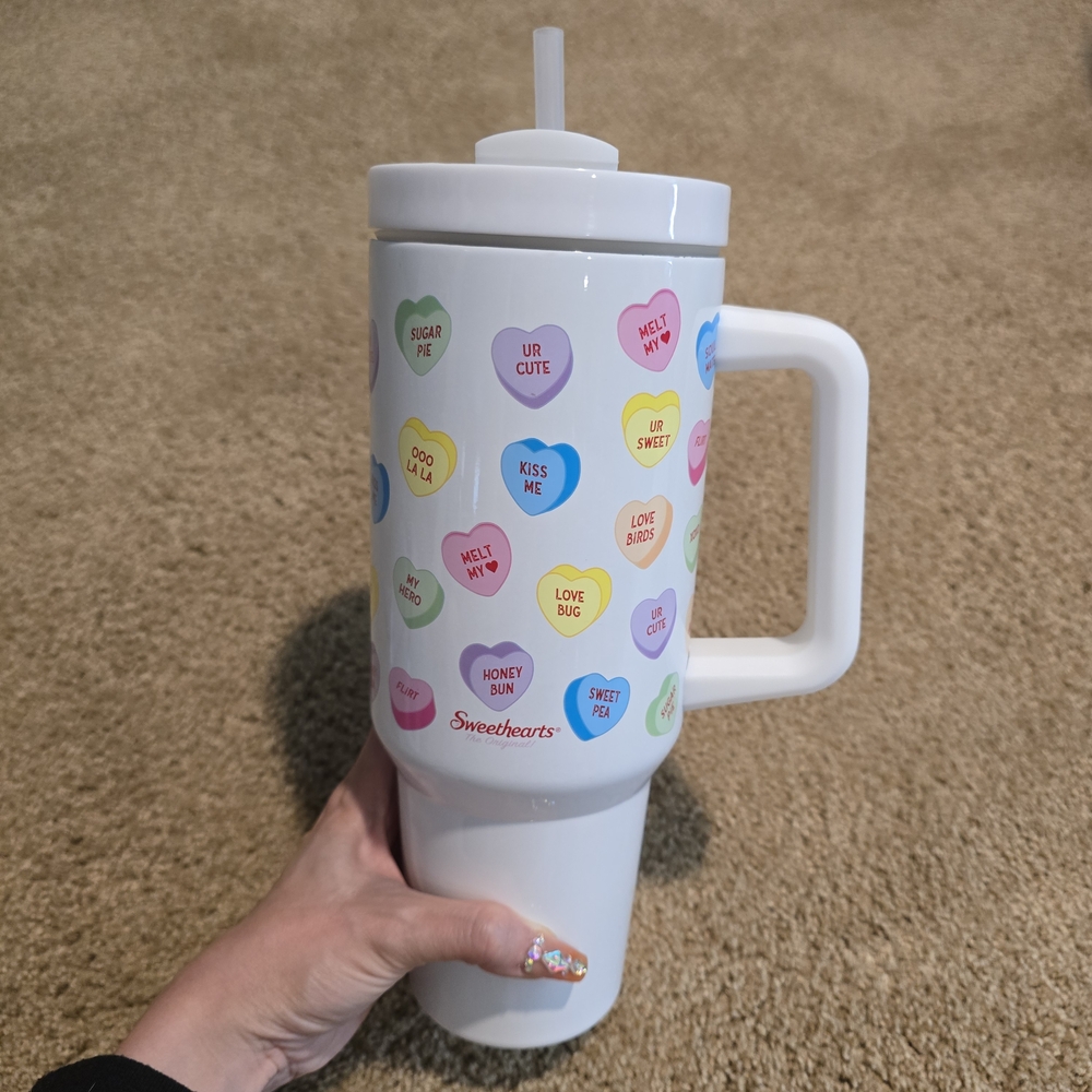 Sweethearts - Valentines Conversational Candy 40oz Tumbler